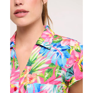 Vestido Corto Rosa con Lazo - Suly