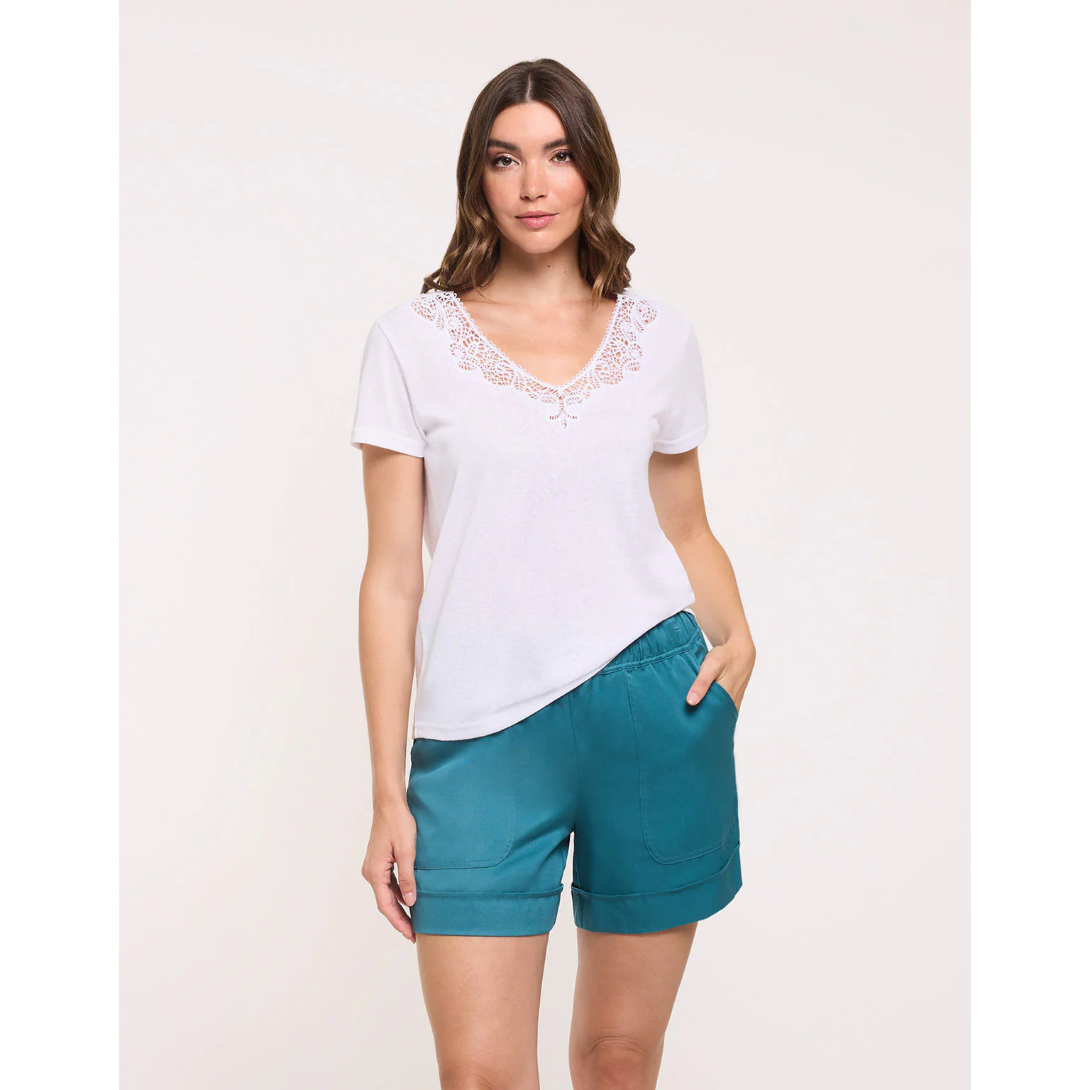 Camiseta Encaje Blanco - Olimper