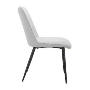 Chaise en tissu avec pieds fins en métal - PERRINE