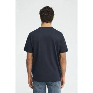 Maglietta blu marino a maniche corte e ricamo Rigby Go