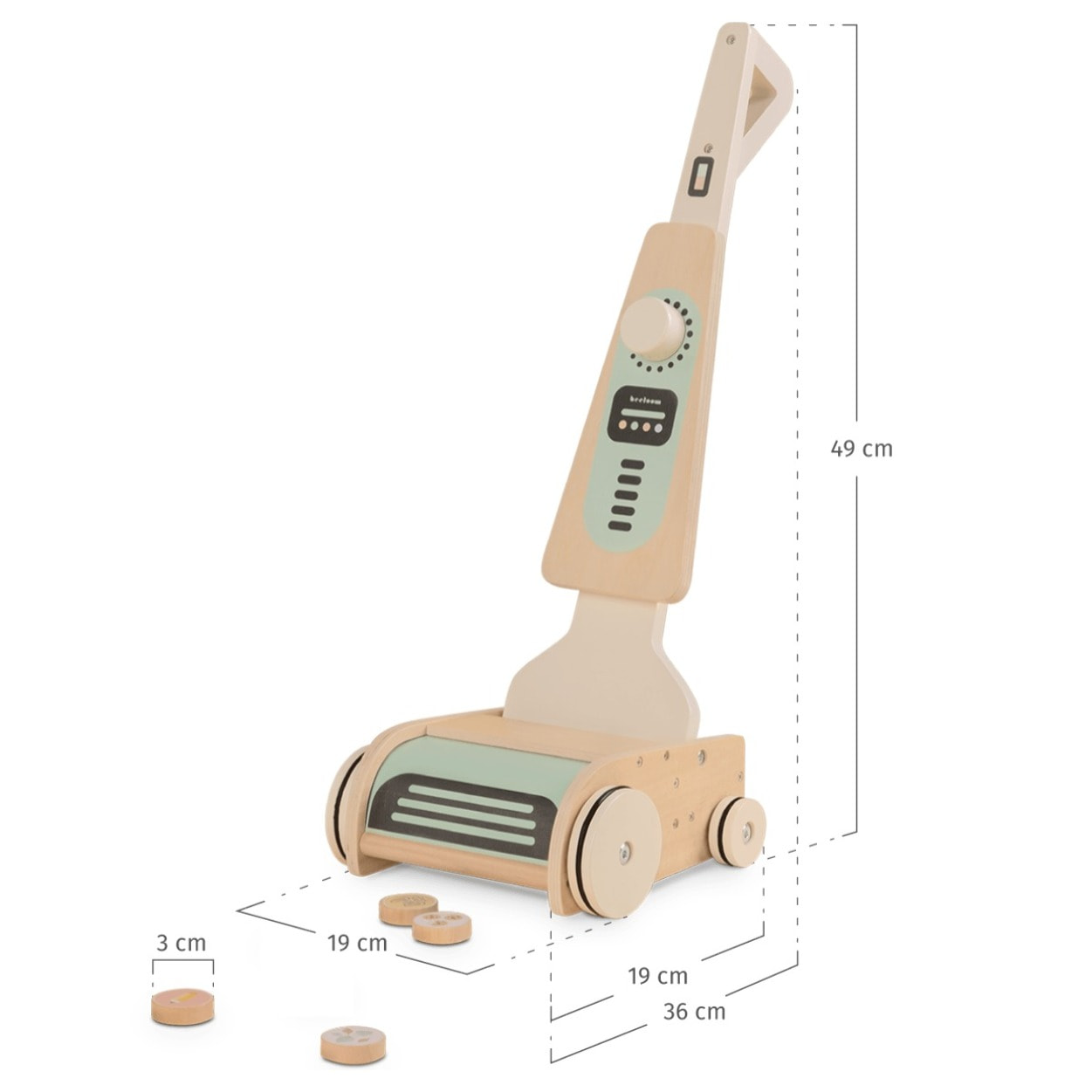 Aspiradora de madera ASPIRALOOM para niños