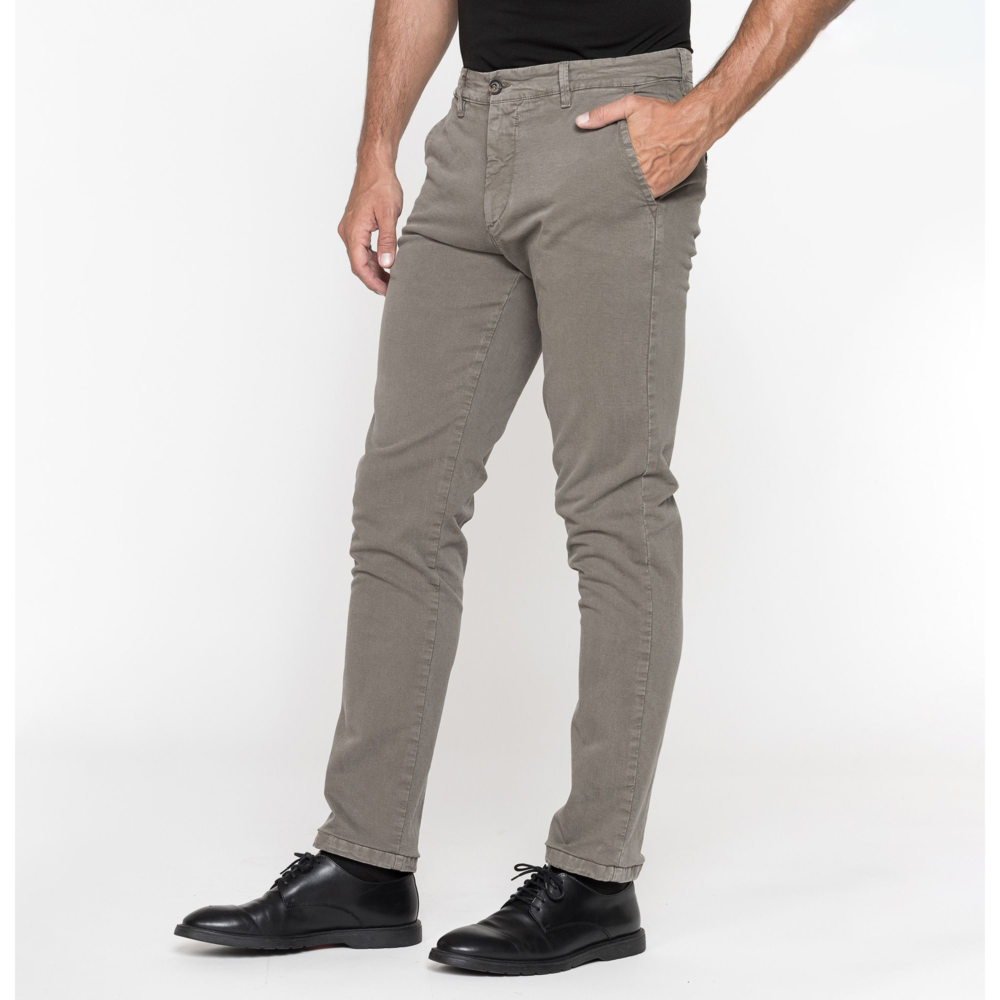 PANTALONE CHINO MOD. 624 IN GABARDINA STRETCH PESANTE