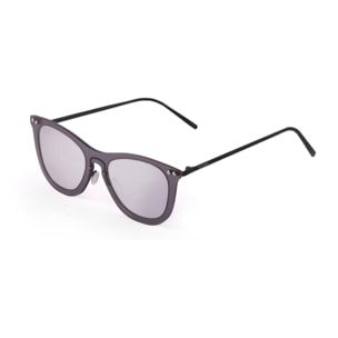 Gafas de sol PALO ALTO ARLES - Negro transparente / De espejo plateada y patillas de metal negro mate