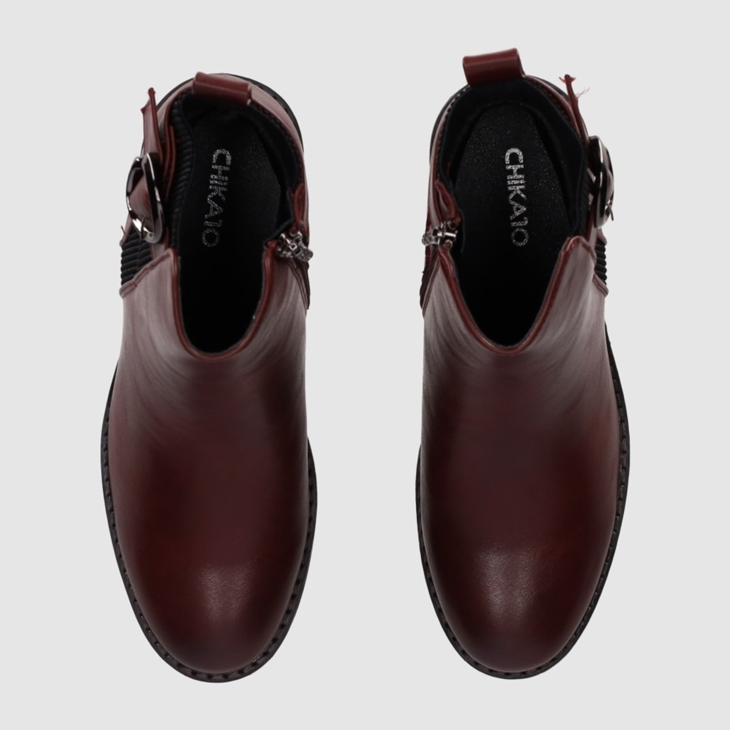 Botines - Vino - Tacón: 6 cm