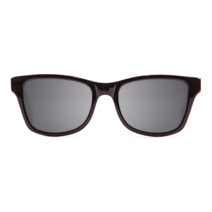 Gafas de sol KAU LONDON - De acetato negro brillante y madera de nudos de olmo / Ahumada