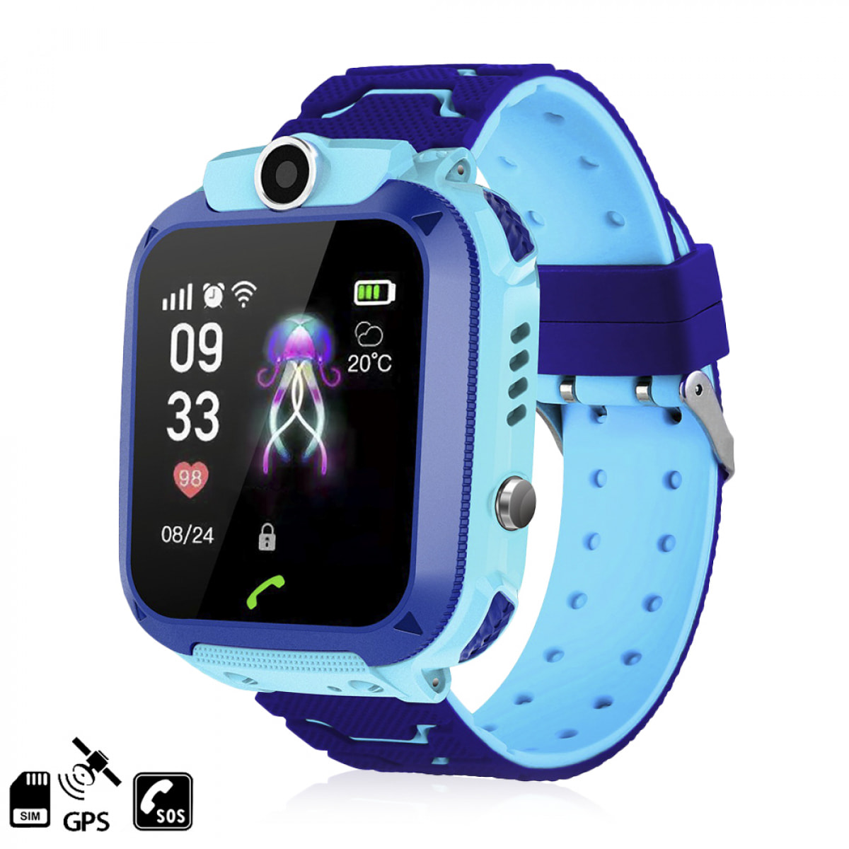 Smartwatch LBS especial para niños, con función de rastreo, llamadas SOS y recepción de llamada