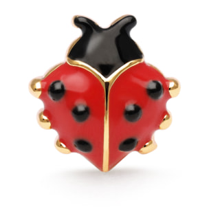 Orecchino Ladybug Argento Placcato Oro