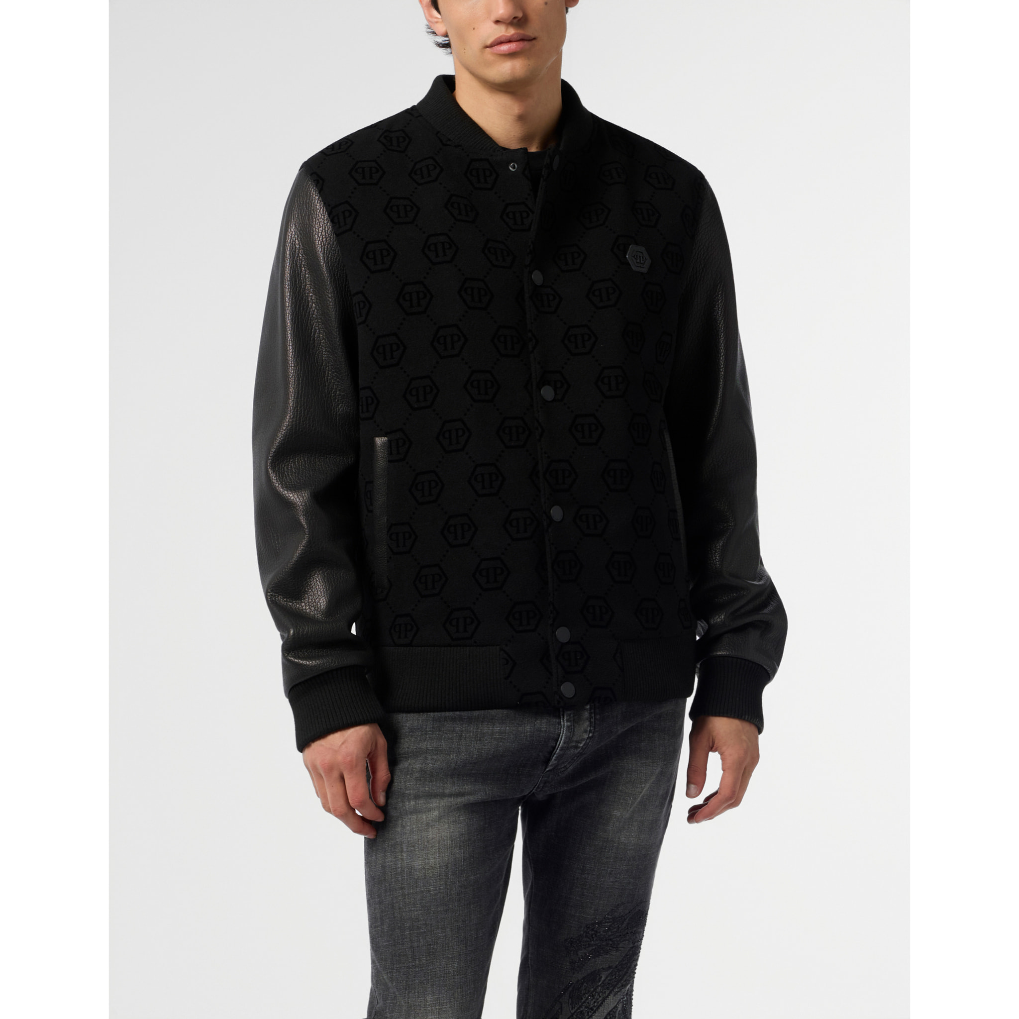 PHILIPP PLEIN Varsity Bomber Monogram Monogram