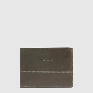 Piquadro Portefeuille homme en cuir avec porte-monnaie et protection RFID