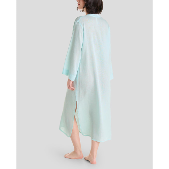 Vestido Liso con Abertura