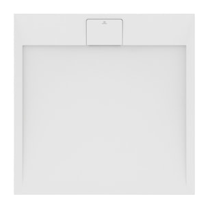 Receveur de douche antidérapant Ultra Flat S I.Life recoupable avec bonde longueur 90 x 90