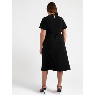 Fiorella Rubino - Vestido en tejido de punto con trabilla lateral - Negro