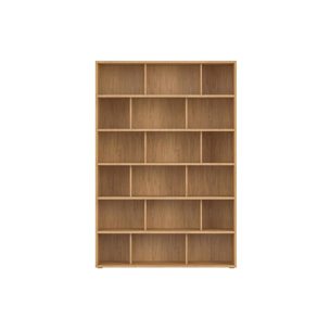 Bibliothèque scandinave finition bois clair chêne L140 cm EPURE