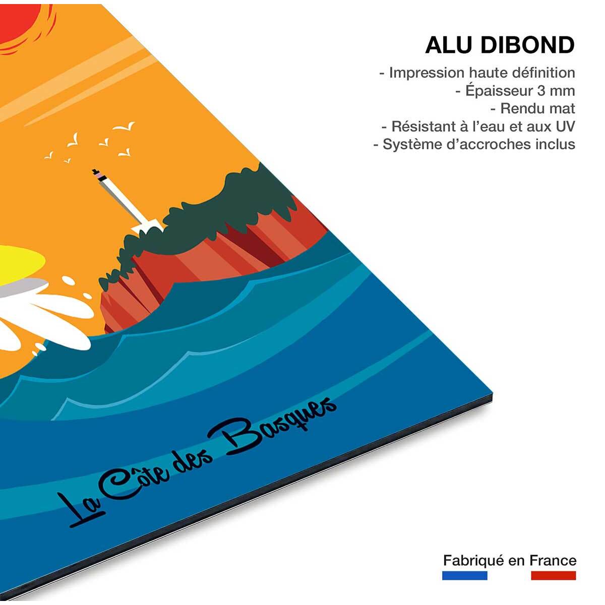 Tableau surf à biarritz Tableau alu Dibond