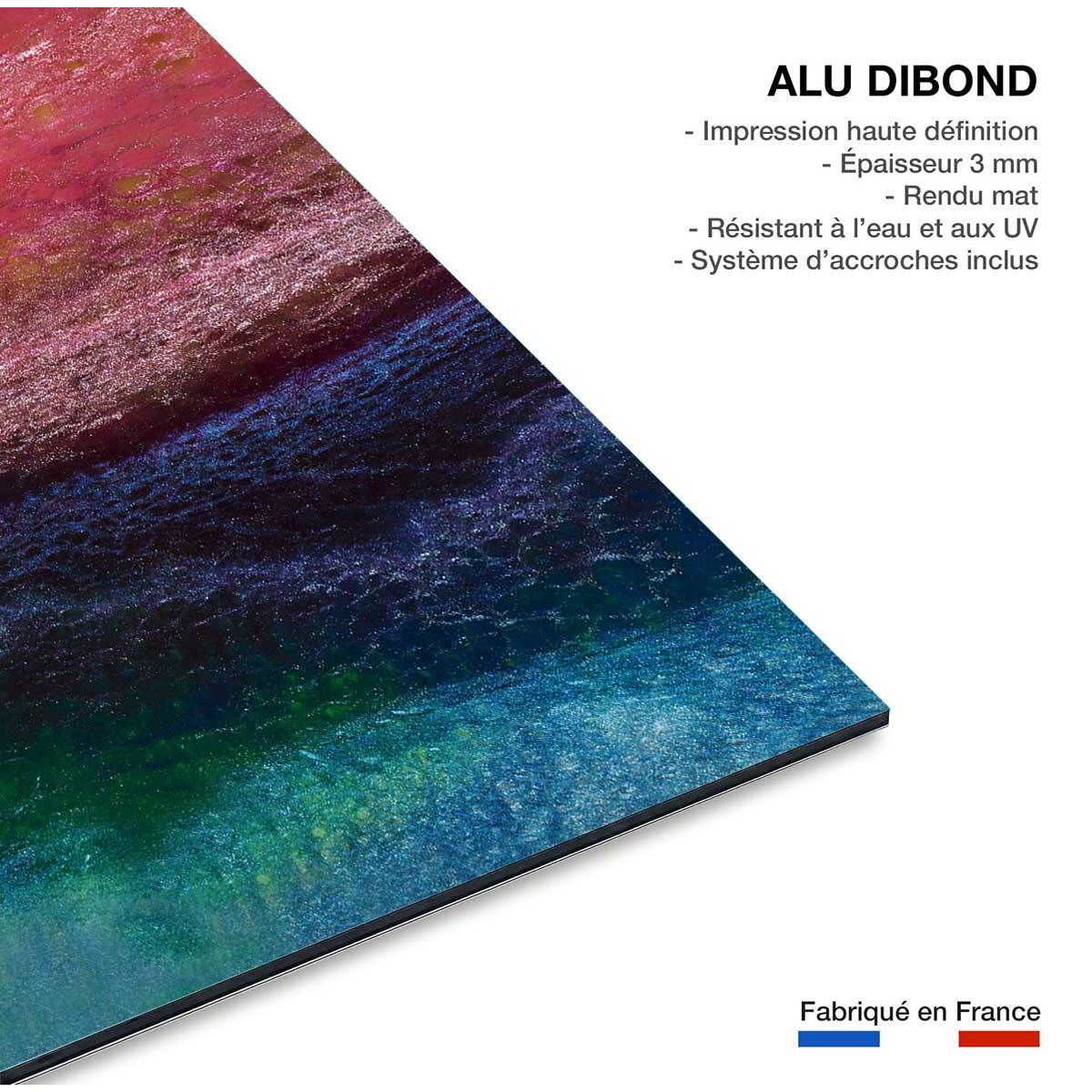 Tableau vertical rainbow Tableau alu Dibond