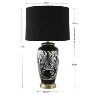 Lampe zèbre 71cm Kare Design