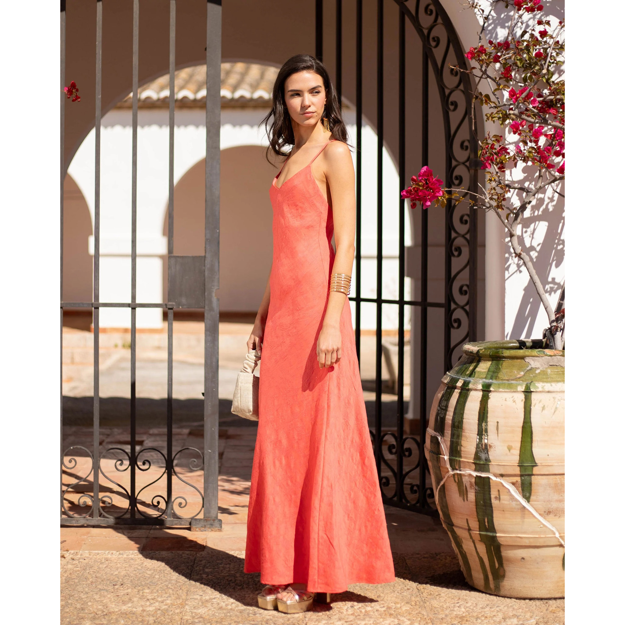 Vestido largo de tirantes