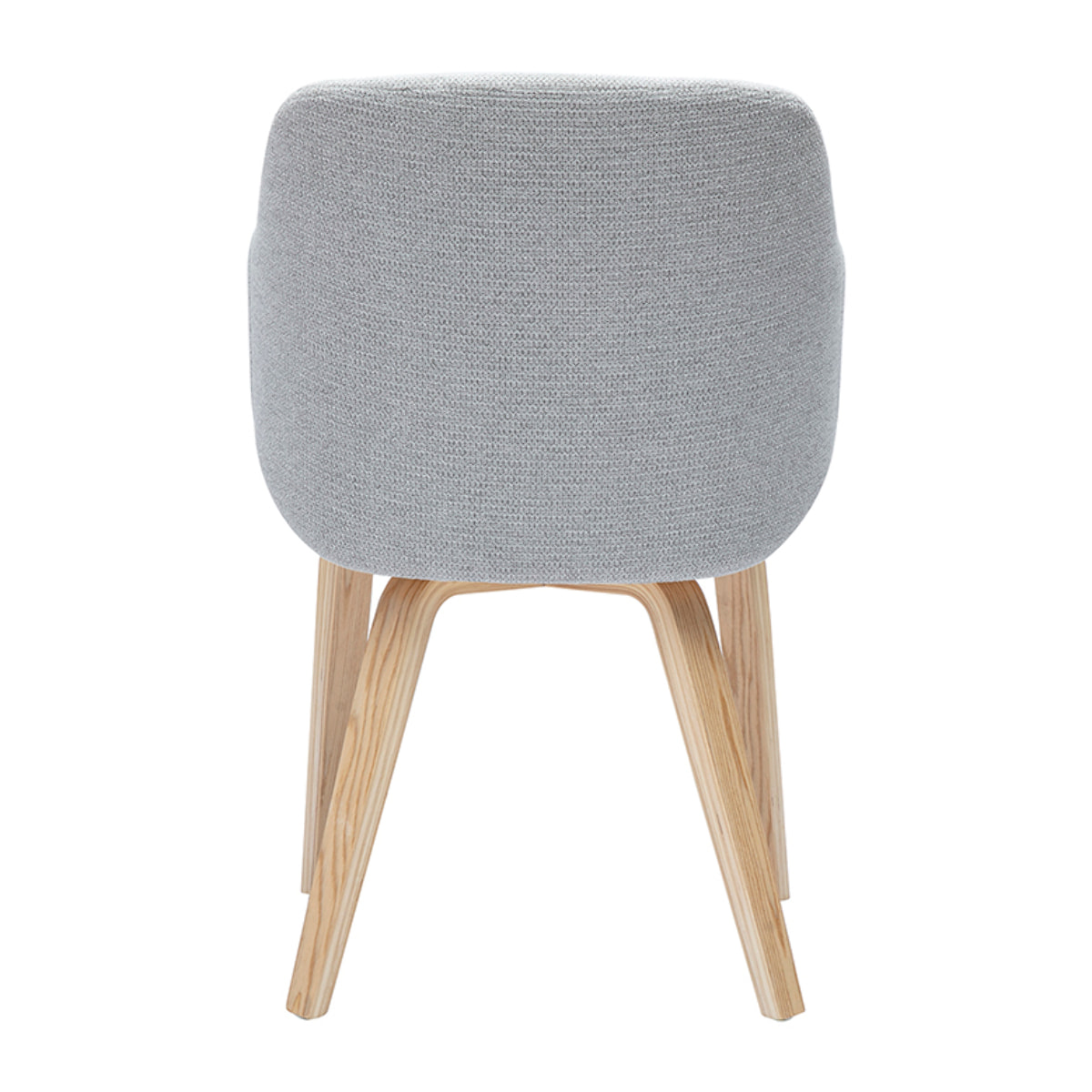 Chaise en tissu chenille gris et bois clair EARL
