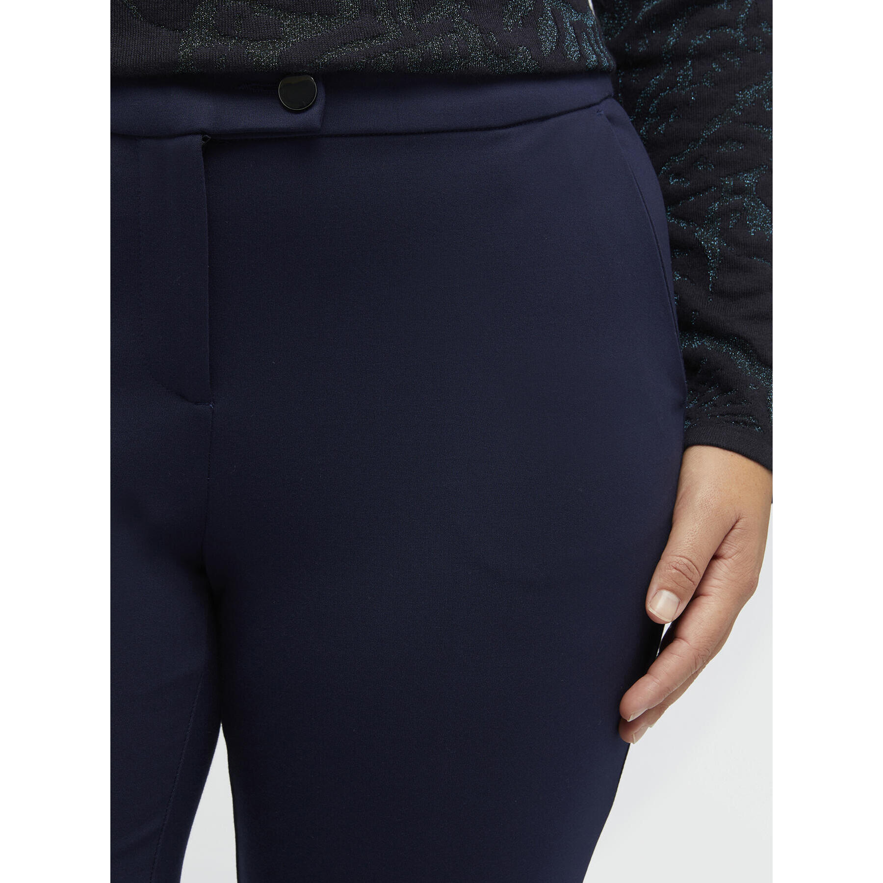 Fiorella Rubino - Pantaloni kick flare in viscosa LENZING™ ECOVERO™ - Blu