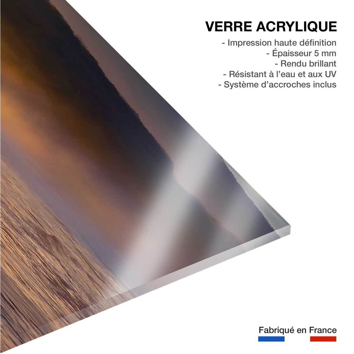 Tableau paysage ocean vue sur la rhune  Tableau plexiglas