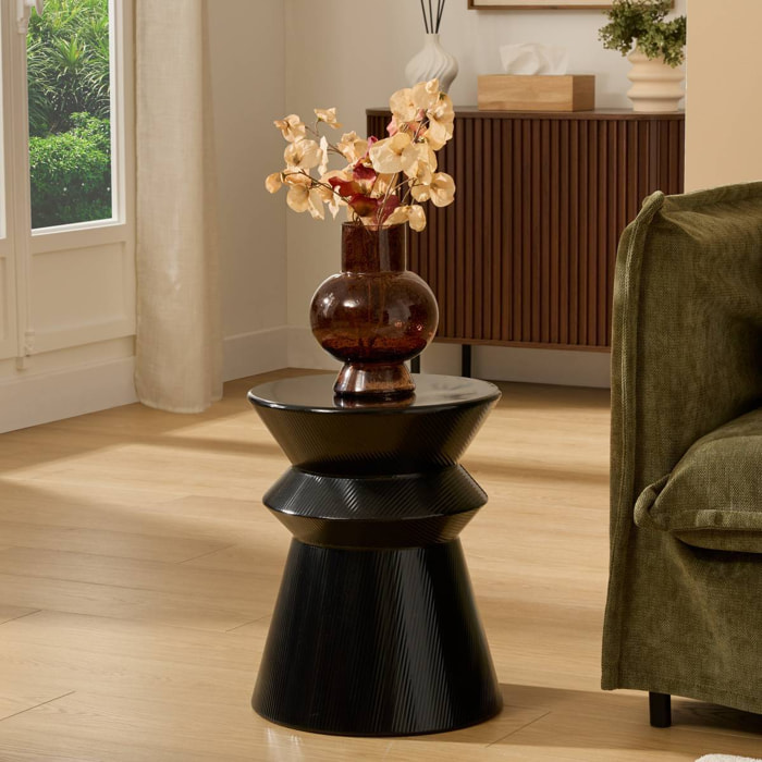 Table d'appoint Maya ronde D.35,5cm noir