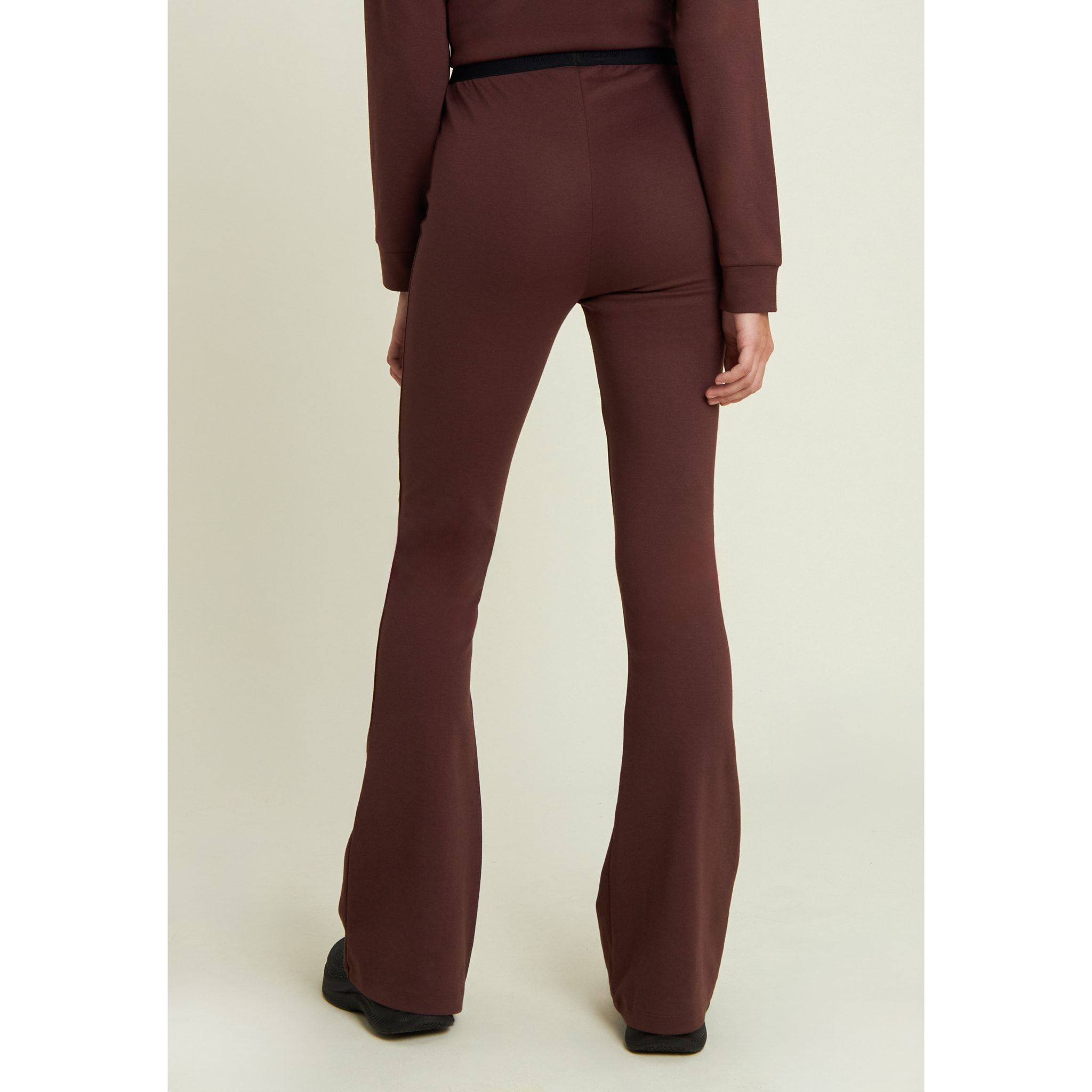 Pantaloni superflare donna vita alta