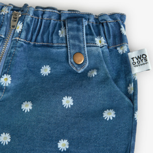 Short denim punto elÃ¡stico, de niÃ±a