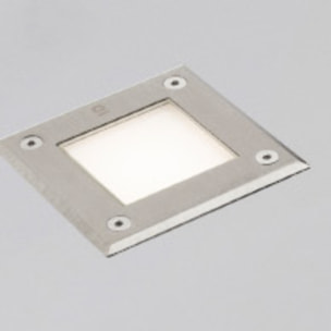 LED-18 Lámpara empotrable cuadrado inox 3000K