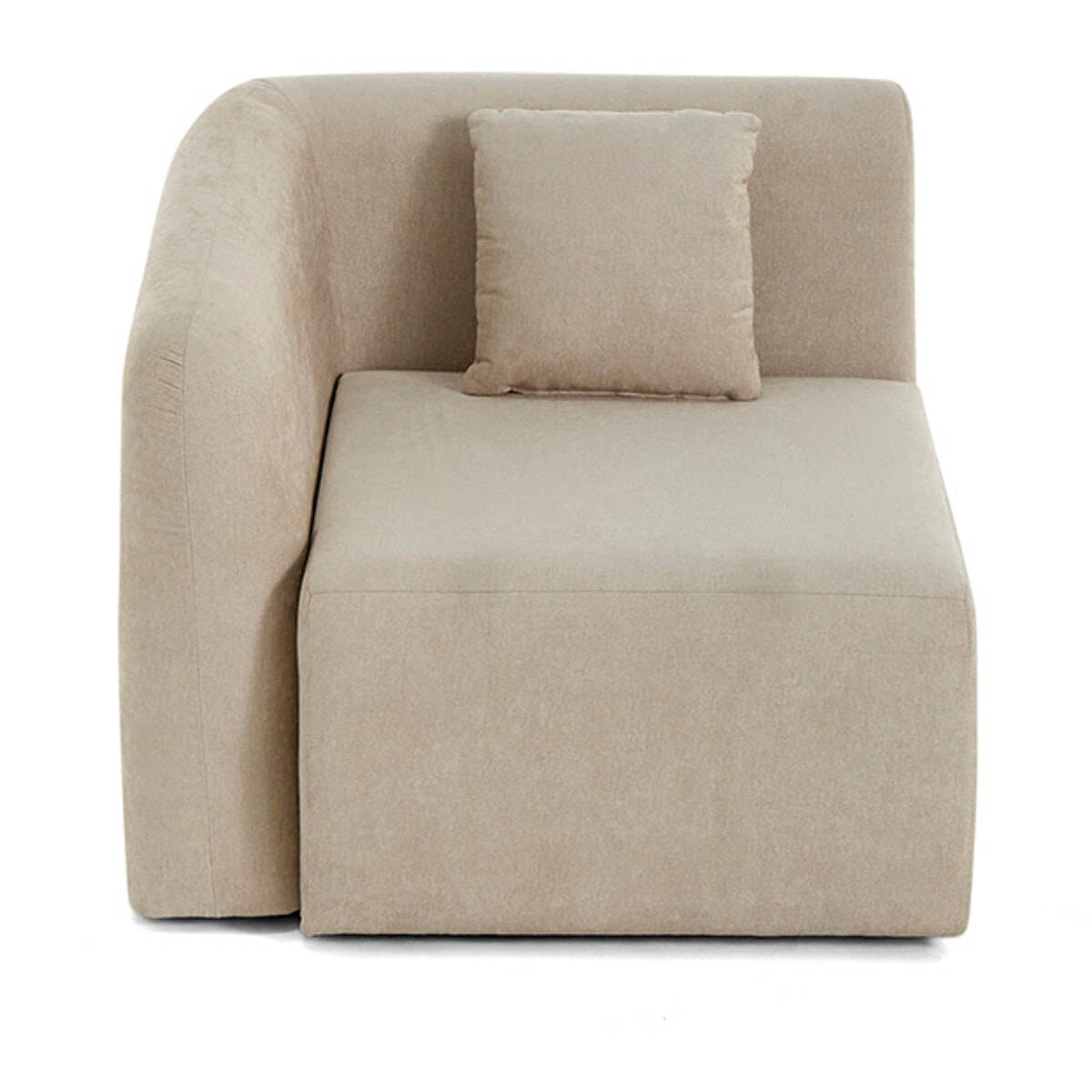Ikare - module d'assise d'angle gauche - en tissu - Beige