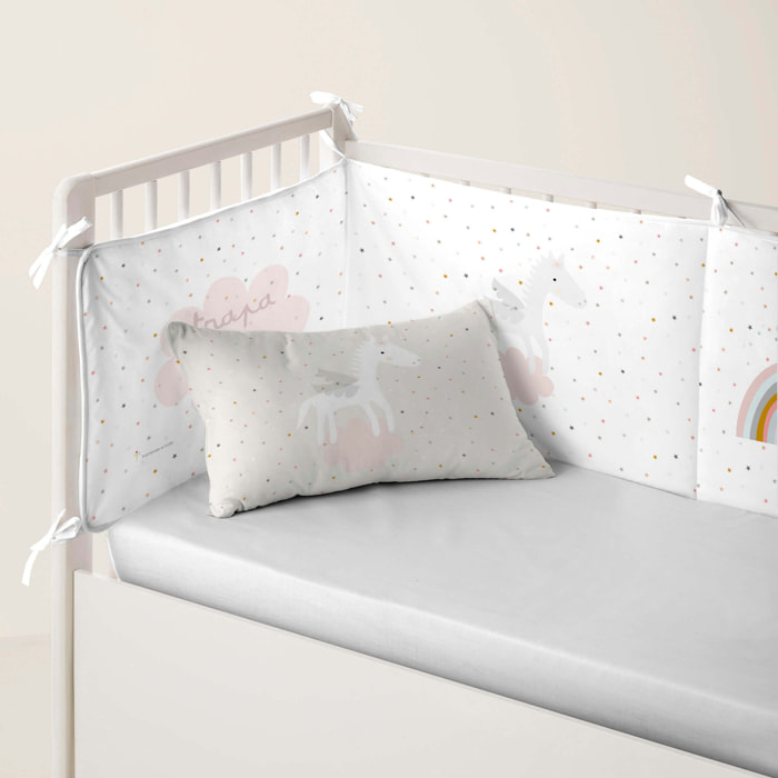 Protector de cuna - Algodón - Con Cintas - Pegaso Mágico