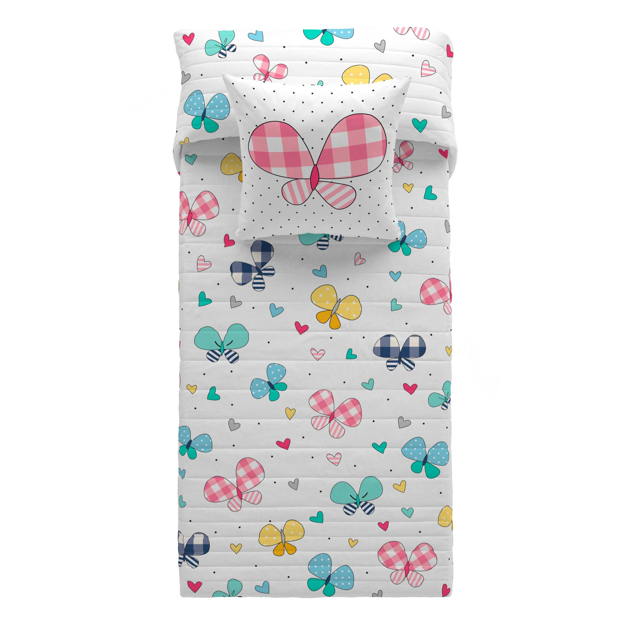 Cool Kids - Colcha Bouti Estampada - 100% Algodón - 70 gr/m² - Butterfly