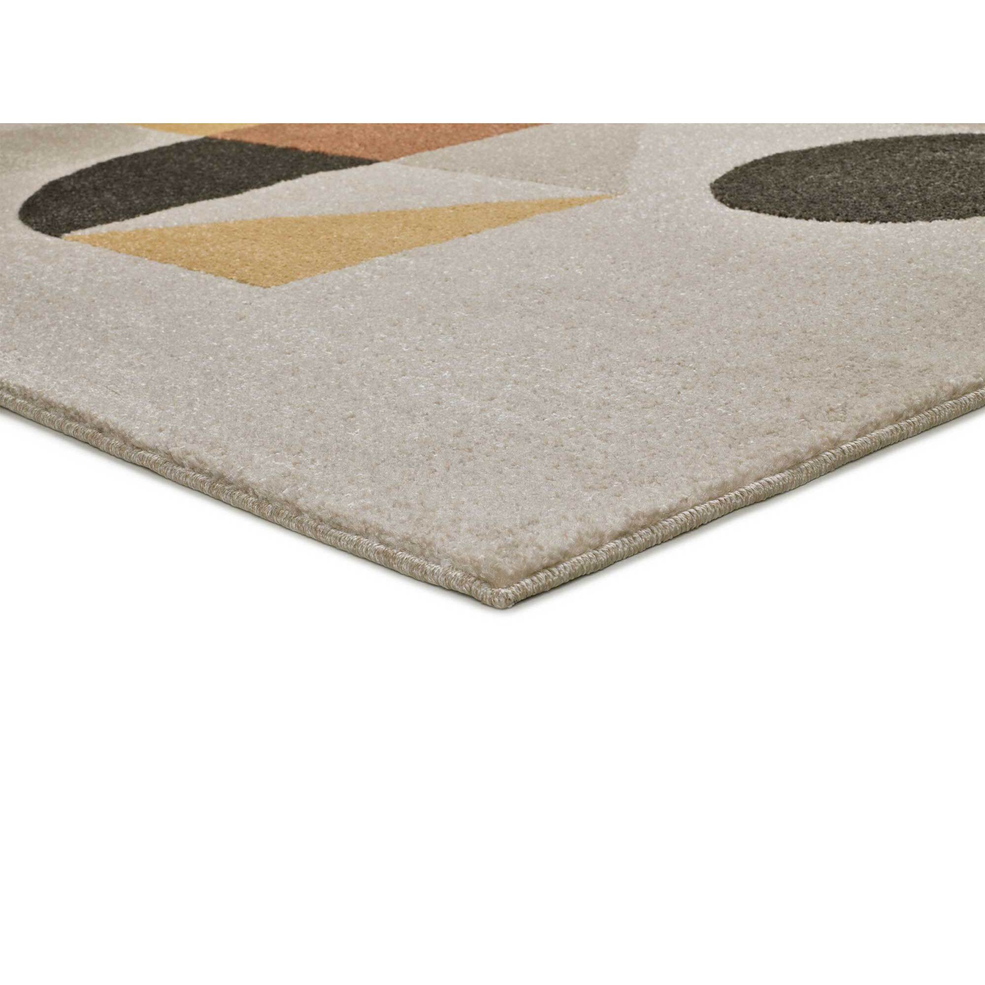 DOMUS Alfombra pelo corto diseÃ±o geomÃ©trico multicolor, varias medidas disponibles.