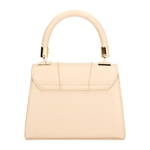 Mini bag donna beige a trapezio