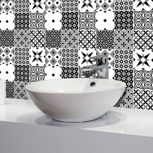 Stickers muraux - Sticker Mural Carrelage adhésif Cuisine Salle de Bain - 9 STICKERS CARRELAGES AZULEJOS LORALINE