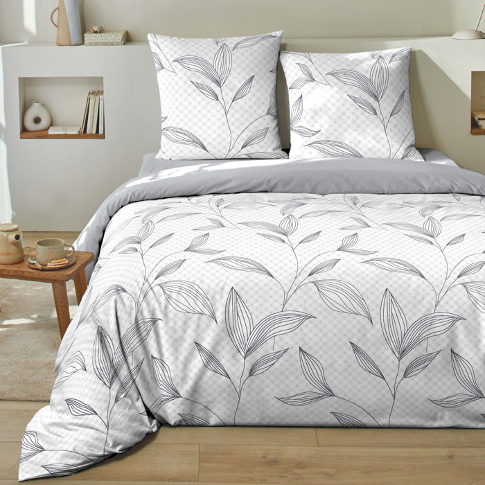 Parure housse de couette 3 pcs 100% coton mikano