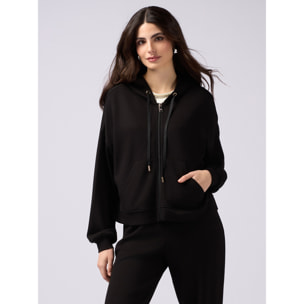 Oltre - Sudadera de jersey suave al tacto - Negro