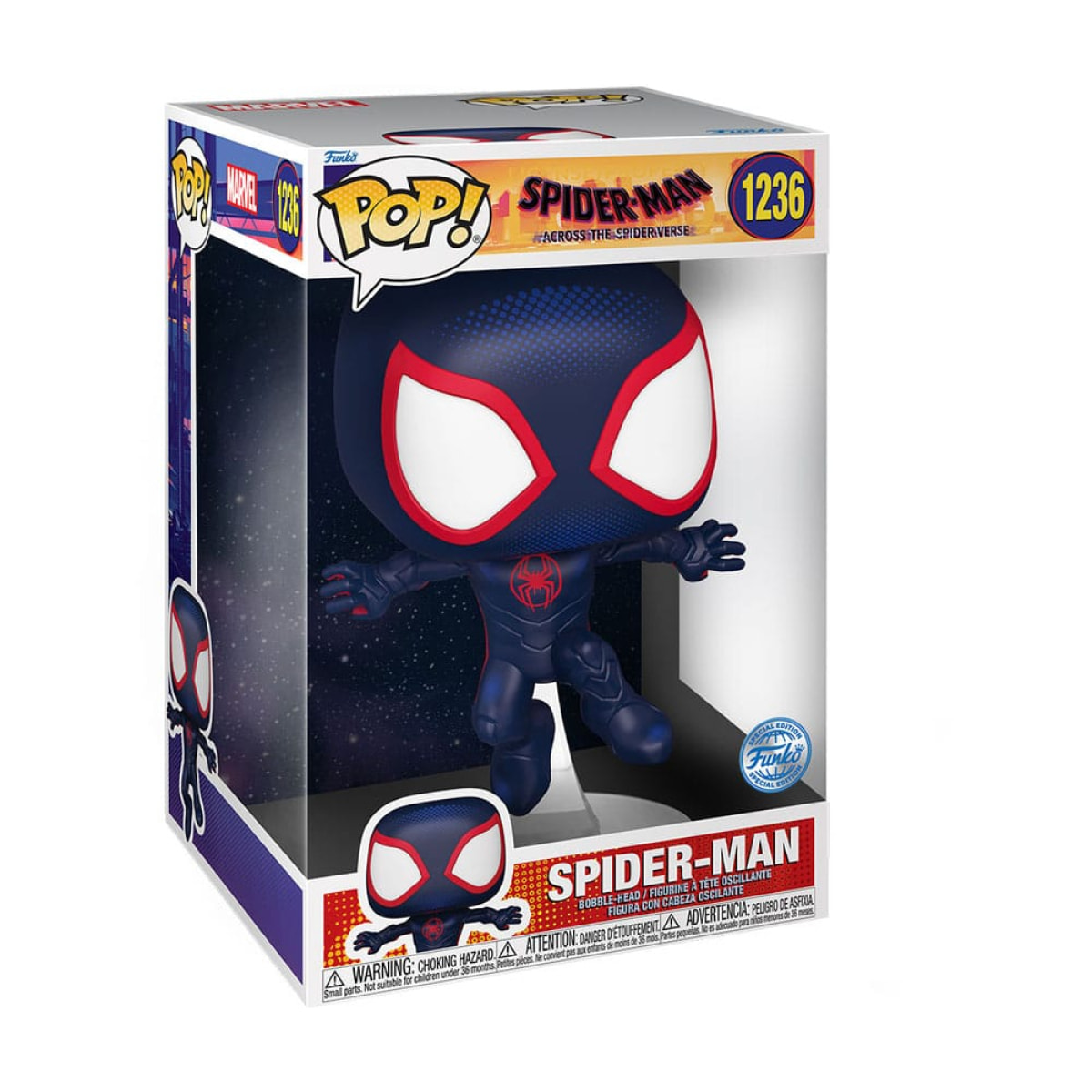 Spider-Man Across The Spiderverse Jumbo Funko Pop Vinile Figura Spider-Man 25cm