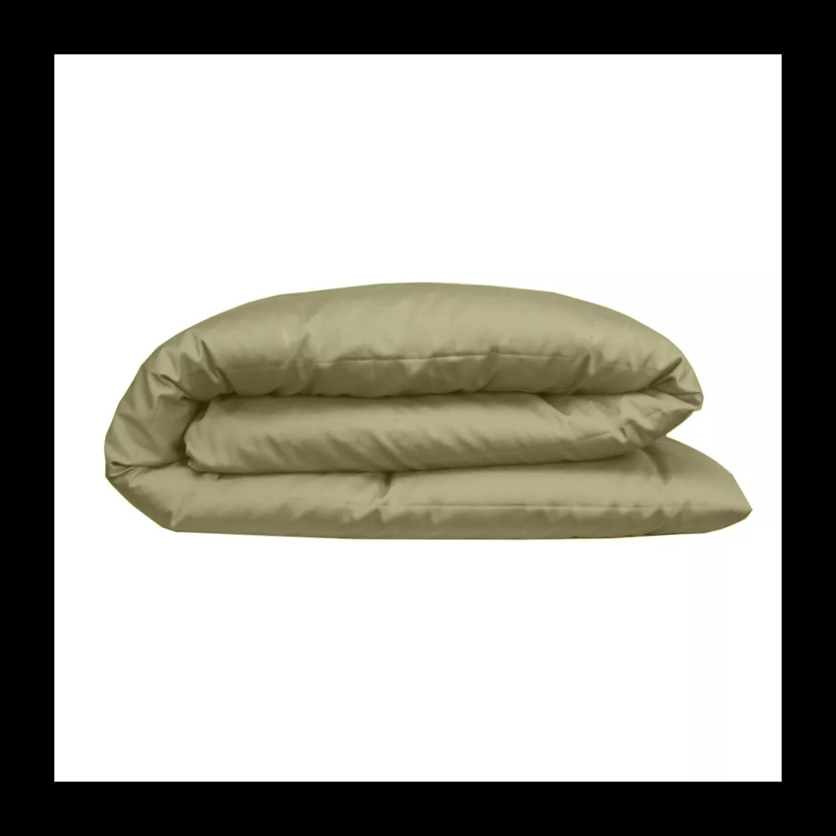 Housse de couette satin de coton uni brun marron Ava uni mordore