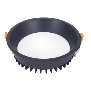 FORLIGHT Jet downlight redondo con luz blanco neutro 4000K en color negro Ø 160mm