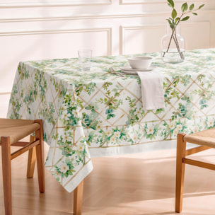 Mantel antimanchas HIEDRA VERDE - 100% algodón