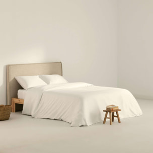 Housse de couette en satin 157 fils White