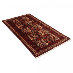 Tapis salon au motif traditionnel, noué main en laine, AFUBOD
