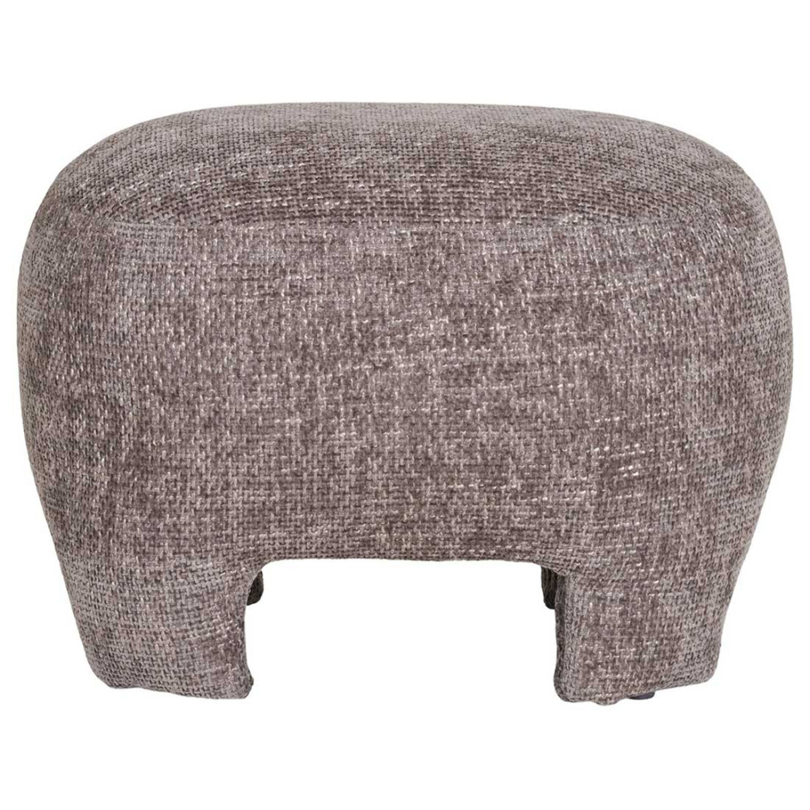 Olbia - pouf - en tissu texturé - Taupe