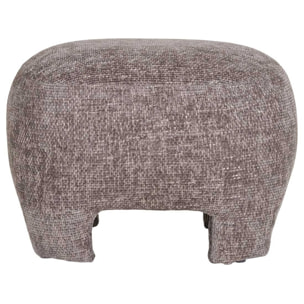 Olbia - pouf - en tissu texturé - Taupe