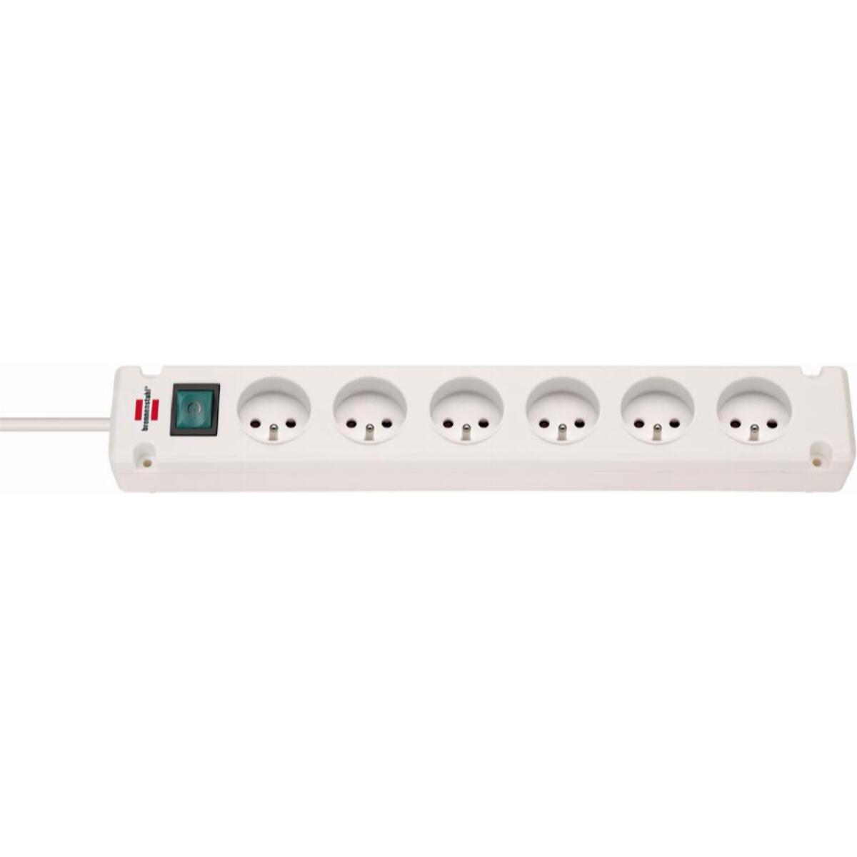 Multiprise Bremounta 6 prises BRENNENSTUHL - 3m - H05VV-F3G1.5 avec interrupteur - blanc - 1150651326