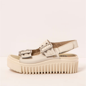 Sandalia de cuña 1579 NAPPA CREAM/BRIGHTON color Cream