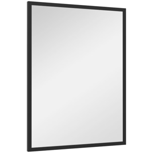 Miroir mural rectangulaire dim. 60L x 80H cm MDF noir