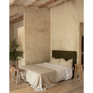 Cabecero tapizado en color verde de varias medidas