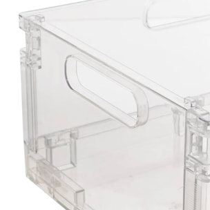 Boîte de rangement "Fold'n'Box" pliable et empilable beige 22L