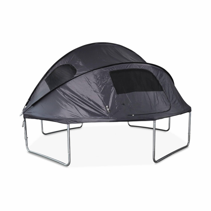 Tente de camping pour trampoline Ø370cm (filet intérieur et extérieur) polyester. traité anti UV. 2 portes. 4 fenêtres & sac de transport